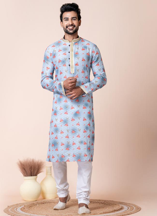 Mono Cotton  Multi Festival Wear Printed Readymade Kurta Pajama